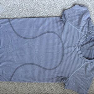 Lululemon Striped grey and White T-Shirt